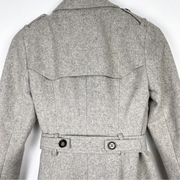 Banana Republic XS grey wool blend pea coat - Picture 8 of 14